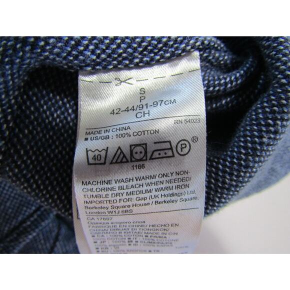 Banana Republic Grant Fit Blue Button Collar Shirt Men's size S Indie Nautical - Picture 9 of 9